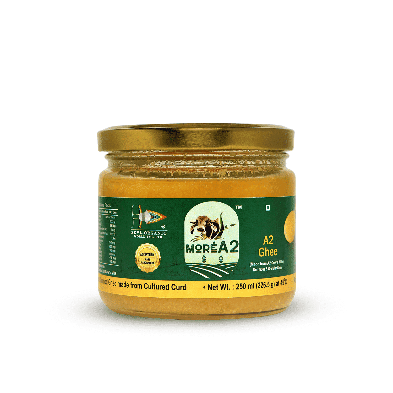MoreA2 Ghee Grass-Fed Gluten-Free Semi-Solid 8 OZ