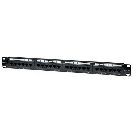 UPC: 0766623513555 | Intellinet Cat5e UTP 24-Port Patch Panel  1U – Compatible with both 110 and Krone punch-down tools