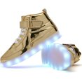 thumbnail image 2 of YAZI Kids LED Light up Shoes USB Charging Flashing Light Up High-top Sneakers for Boys and Girls Child Unisex, 2 of 10