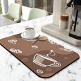 thumbnail image 2 of Functional & Stylish 19.5x12in Coffee Mat - Rubber-Backed, Hides Stains, Perfect for Countertops, Diatom Mud, Coffee Bar Accessory, Absorbent Coffee Drying Mat, 2 of 7
