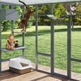 thumbnail image 5 of COZIWOW Catio Outdoor Cat Enclosure, 104" L Large Catio for Indoor Cats Window Access, Wooden Cat House, 5 of 15