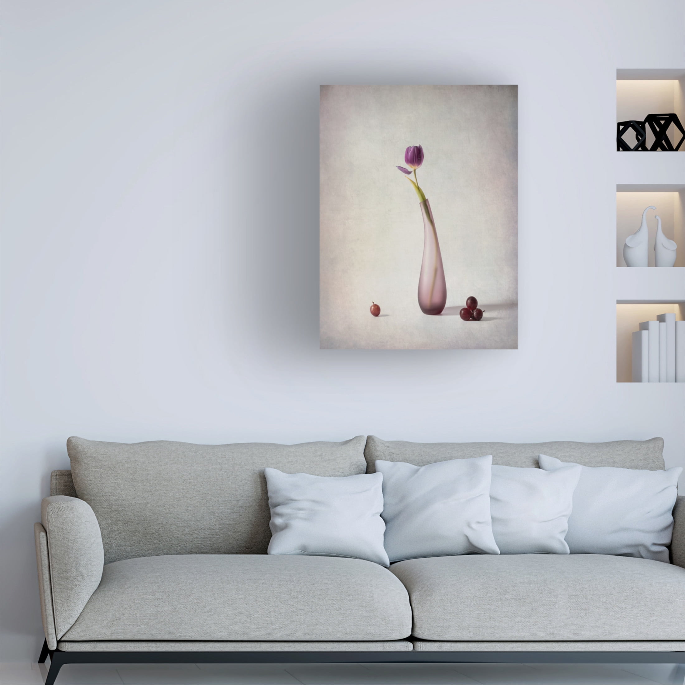 Trademark Fine Art May G Tulip and Grapes Canvas Wall Art