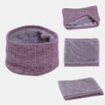 thumbnail image 4 of Xiao Hua Polaina de cuello de punto de invierno para hombre y mujer, bufanda resistente al viento, color rojo, 4 of 4