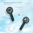 thumbnail image 2 of Mini Handheld Fan, Portable USB Rechargeable Fan, Battery Operated Small Pocket Fan, 3 Speeds Adjustable, for Home Office Indoor Outdoor Travelling, D, 2 of 4