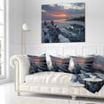 thumbnail image 2 of Designart Woolacombe North Devon Sunset - Seascape Throw Pillow - 16x16, 2 of 4