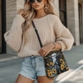 thumbnail image 4 of Kuiaobaty Highland Cow Sunflower Print Crossbody Bag for Women, Casual Leopard Print Vegan Leather Shoulder Handbag with Adjustable Strap, Multi Pockets Sling Purse Crossbody for Travel, 4 of 7