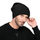 Men Warm Knitted Hat Winter Slouchy Beanie Skull Slouch Cap for Men, Black
