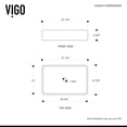 thumbnail image 6 of VIGO Matte Stone Magnolia Composite Rectangular Vessel Bathroom Sink in White with Faucet and Pop-Up Drain in Chrome, 6 of 7