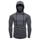 thumbnail image 4 of Los hombres Hipster de manga larga jersey jersey sudaderas con capucha camisas ajustadas ropa de entrenamiento con capucha camiseta para Fitnesspangjing, 4 of 4