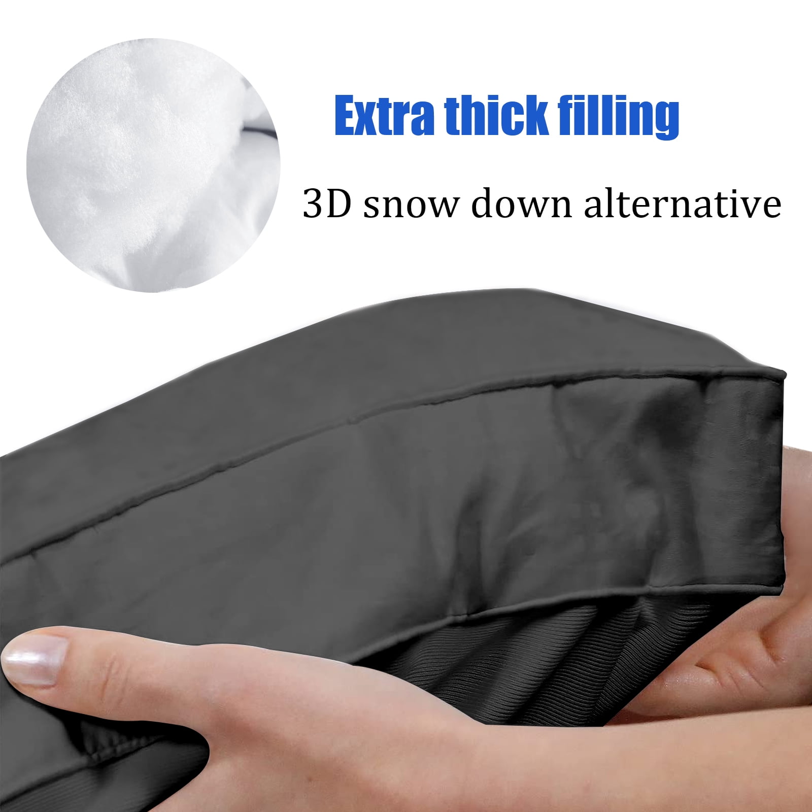 Mattress Topper Twin Size Extra Thick Pillow Top Mattress Pad Cover for Back Pain Breathable Plush Soft Down Alternative Fill Bed Topper with 8-21Inch Deep Pocket Gray