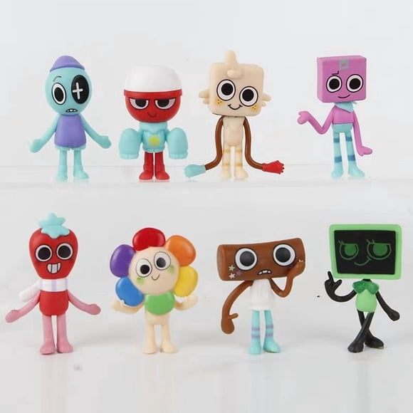 Dandy's World 8-Piece Mini Figure Set, 3" Collectible Game Characters for Fans