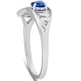 thumbnail image 2 of Pompeii 5/8ct Blue Heart Sapphire & Diamond MOM Ring 10K White Gold (H/I,I2-I3), 2 of 4