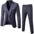 thumbnail image 1 of Traje informal de negocios de tres piezas para el novio, padrino de boda, traje de un botón, 1 of 6