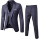 thumbnail image 1 of Traje informal de negocios de tres piezas para el novio, padrino de boda, traje de un botón, 1 of 6