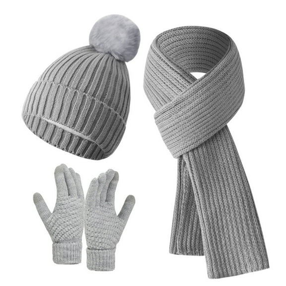 HJYCHN Women's Winter Knit Scarf Gloves Set Lined Soft Thermal Accessories Warm and Comfortable Set GY2 One Size