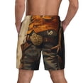 thumbnail image 4 of Uemuo Vintage Style Elk Pattern Mens Swim Trunks Quick Dry Board Shorts with Mesh Lining, Stretch Beach Shorts Quick Dry No-Chafing Board Shorts-Medium, 4 of 9
