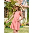 thumbnail image 4 of Girls Dress Summer Ruffle Sleeve Mesh Casual Party Dresses with Pockets for Kids, 4 of 18