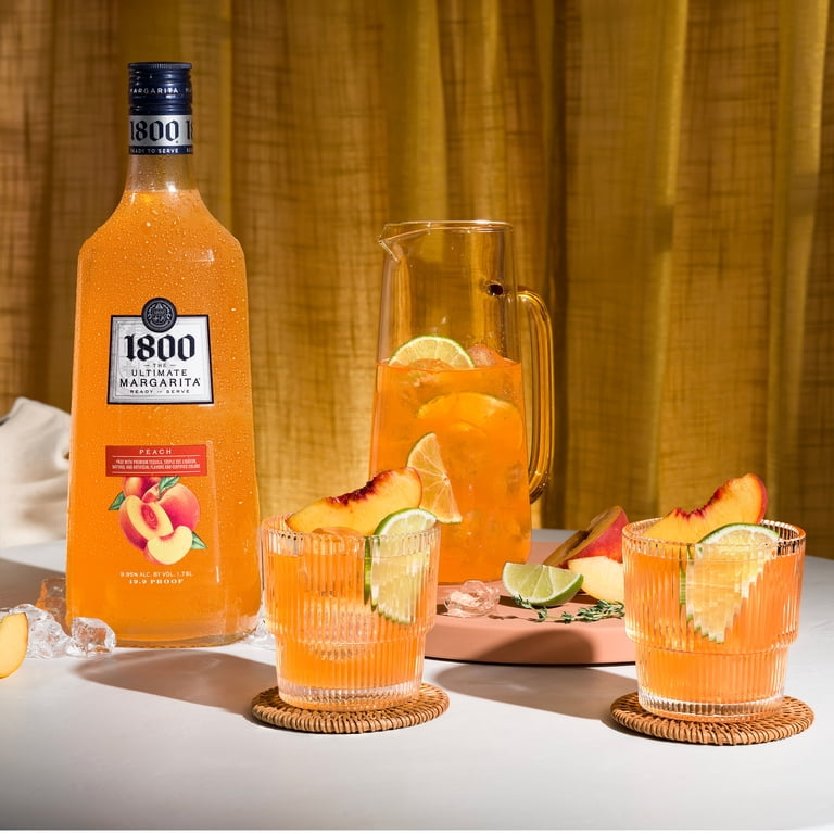 ◆タチカワ◆バーチカル◆W190×H205◆O-2512BL2◆ 1800 The Ultimate Margarita Peach Cocktail, 1.75 L Glass Bottle