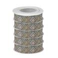 thumbnail image 2 of 5 Rolls Christmas Ribbon 1.5 inch Wide Decorative Ribbon for Gift Wrapping and Holiday Decorations Intricate Brown Batik Pattern, 2 of 7
