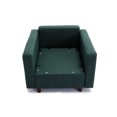 thumbnail image 3 of Convertible Sectional Sofa, 4 Seat Module Sectional Sofa Couch with 1 Ottoman, Modern Linen Fabric Sofa for Living Room, Apartment, Green, 3 of 9