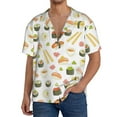 thumbnail image 3 of Balery Sushi and Rolls Men's Casual Button Down Shirt Short Sleeve Textured Summer Cuban Beach Shirts-X-Large, 3 of 7