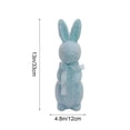 thumbnail image 2 of Easter Standing Simulation Rabbit Decor, Glitter Sparkling Design with Bow, High End Figurine for Home Garden and Courtyard, Elegant Spring Holiday Decoration, 4.8*13in, Blue, 2 of 6