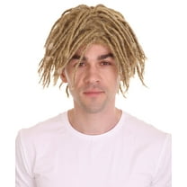 HPO Adults Men Blonde Color Dreadlock Celebrity Cosplay Wig, Perfect for Halloween, Synthetic Fiber