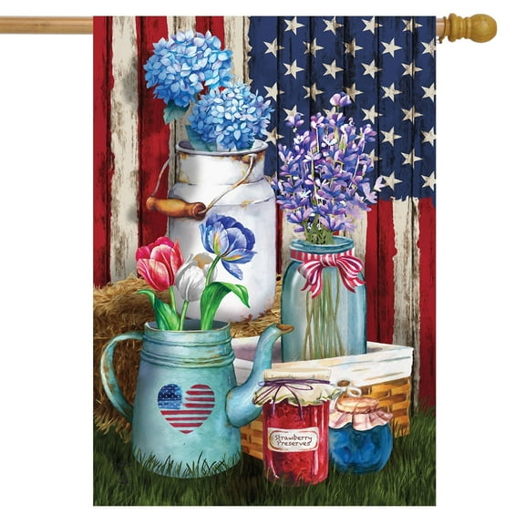 Briarwood Lane American Picnic Rustic House Flag