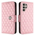 thumbnail image 7 of Elegant PU Leather Wallet Case for Samsung Galaxy S24 Ultra with Wrist Strap, Women Girls Shockproof Kickstand Magnetic Closure Card Slots Rugged Phone Case Cover for Samsung Galaxy S24 Ultra, Pink, 7 of 7