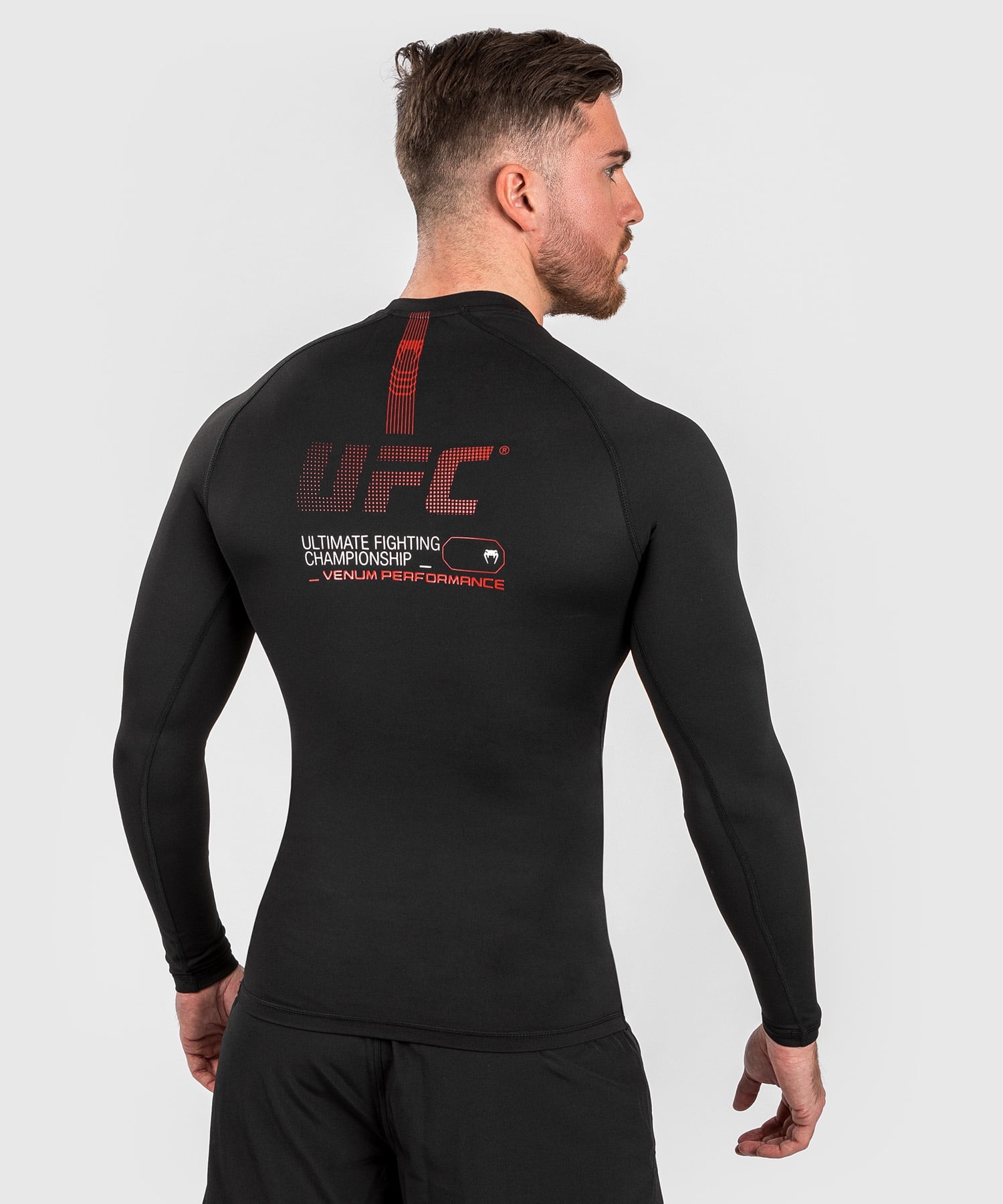 UFC ADRENALINE BY VENUM MEN’S FIGHT WEEK PERFORMANCE LONG-SLEEVE RASHGUARD - BLACK - XXL
