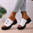thumbnail image 4 of Wowcloth Women's Platform Slide Sandals – Comfortable One-Strap Wedge Heel with Lightweight Design for Casual Spring Summer Wear, 4 of 7