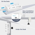 thumbnail image 4 of Estación de carga Power Strip GLCON de sobremesa con 4 enchufes, 4 of 9