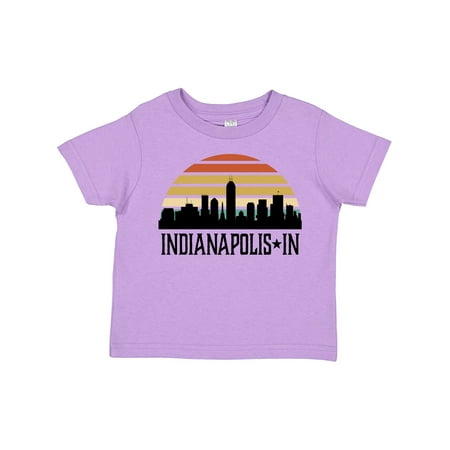 

Inktastic Indianapolis Indiana Skyline Retro Gift Toddler Boy or Toddler Girl T-Shirt