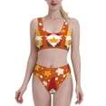 thumbnail image 2 of Picia Happy Thanksgiving Three Gnomes Women's High Waisted Bikini Scoop Neck Swimsuit Two Pieces Bathing Suit-Large, 2 of 8
