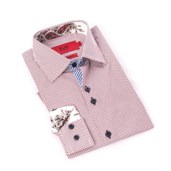Elie Balleh Red Doted Men Button Down Shirt