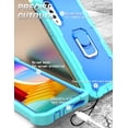 thumbnail image 5 of Allytech Case for LG Velvet 5G 6.8 inch, Three Layer Hybrid Hard PC Soft TPU Rubber Shockproof Kickstand Heavy Duty Case for LG Velvet 5G 2020 Release LM-G900(6.8"), Green + Blue, 5 of 5