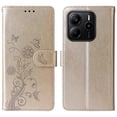 thumbnail image 1 of For Xiaomi Redmi Note 14 4G (164.84mm) Case Butterfly Floral Imprint Wallet Stand Leather Phone Cove, 1 of 5
