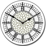 Big Ben White Wall Clock | Beautiful Color, Silent Mechanism, Made in USA