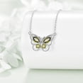 thumbnail image 3 of Butterfly Necklace for Women 925 Sterling Silver Butterfly Pendant Necklace August Birthstone Cubic Zirconia Jewelry Gift, 3 of 5