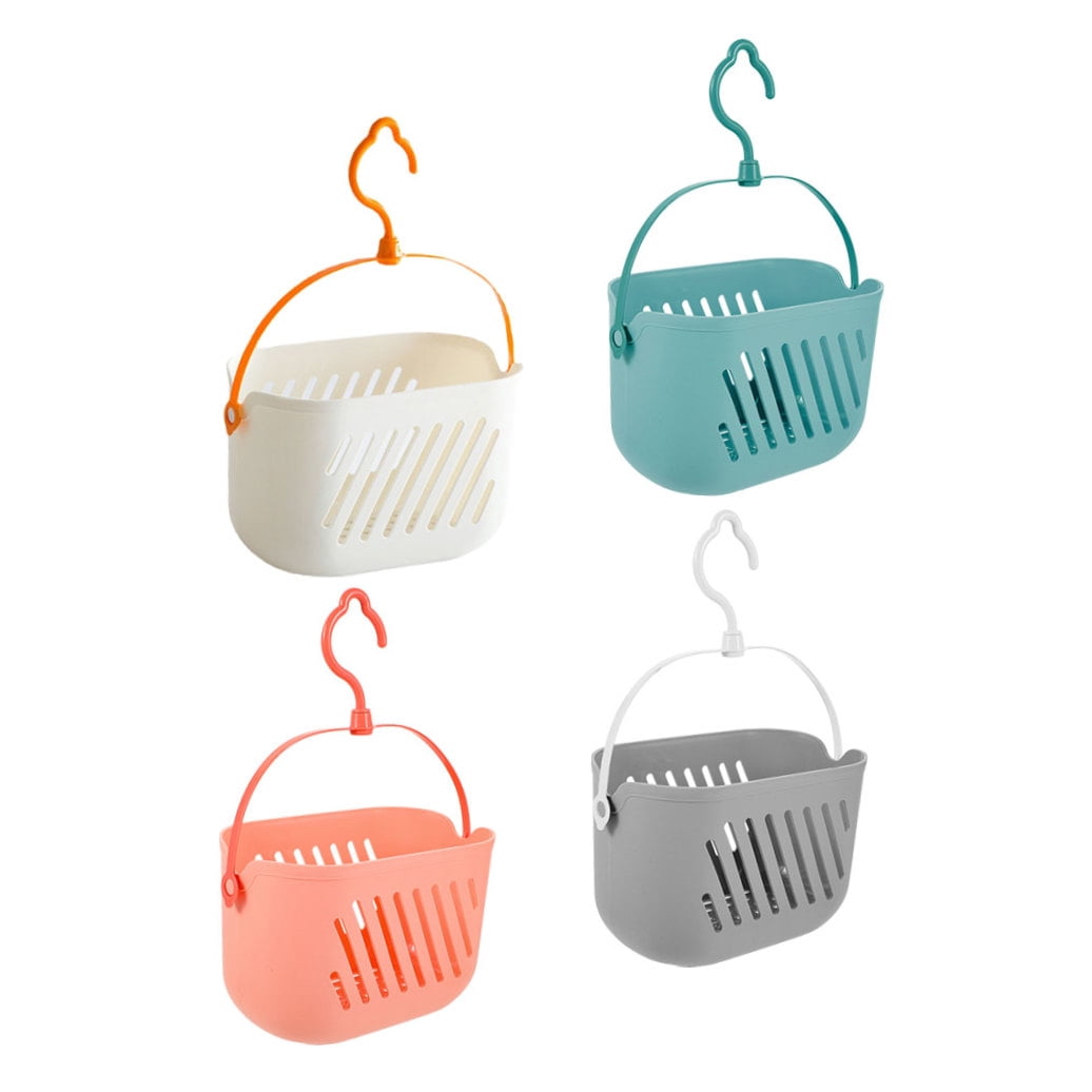 FOMIYES 4-Pack Plastic Wall Baskets for Toy Storage, Bathroom Organizer, Multifunctional Storage Solution