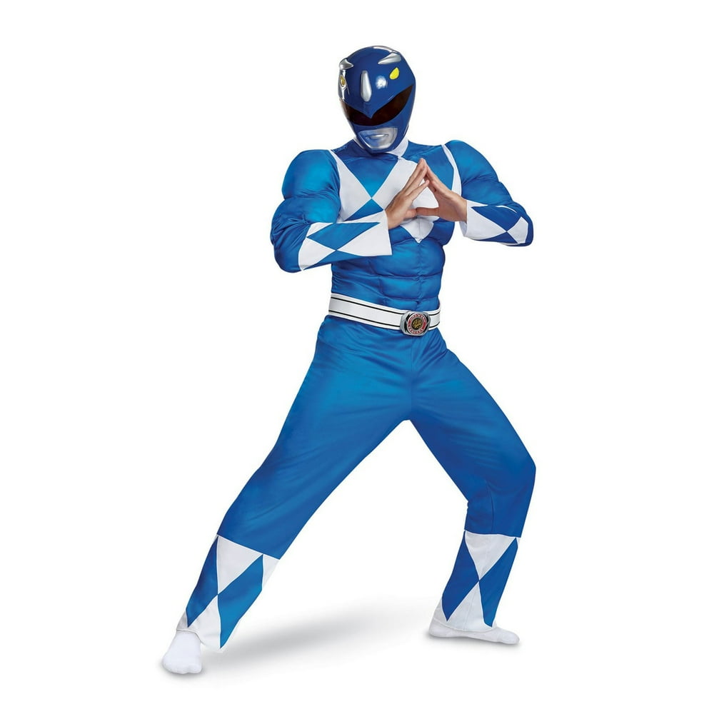 Power Rangers Mighty Morphin Blue Ranger Classic Muscle Adult
