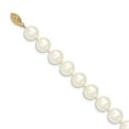 thumbnail image 2 of 14k 10-11mm White Near Round Freshwater Cultured Pearl Necklace in 14k Yellow Gold, 2 of 3