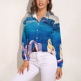 thumbnail image 3 of Oil Painting Greece Island On Canvas Long Sleeve Blouse Woman Streetwear Casual Shirts Summer Oversize Woman Streetwear Clothing Birthday Present, 3 of 7