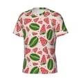 thumbnail image 5 of Vsdgher Watermelon Print Men's Dry Fit Mesh Athletic Shirts Moisture Wicking Tennis T-Shirt Tops, 5 of 9