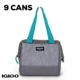thumbnail image 2 of (2 pack) Iglee Leftover Tote Cooler Bag, 9 Can Capacity, Gray, Insulated Softside Cooler Bag Keeps Food and Drinks Cold, 2 of 20