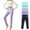 Black,Purple,Green, variant on Odeerbi 3-10 Years Kids Girls 3 PCS Cotton Leggings Stretchy Tights Compression Pants Solid Color Casual Pantyhose