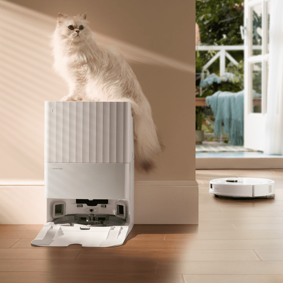 Roborock Qrevo Series Robot Vacuum and Mop, Auto Mop Washing&Drying, 8000Pa Suction, Self-Emptying, Anti-Tangle Brushes, Smart Obstacle Avoidance (QV 35A)