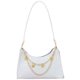 thumbnail image 2 of Bolso de hombro de PU con patrón de cocodrilo retro para mujer, bolso de mano de color puro (blanco) Tmvgtek Para estrenar, 2 of 9