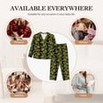 thumbnail image 7 of Honeii Corn And Dragonflies print Women's Pajama Sets Long Sleeve Button Down Sleepwear Nightwear Soft Pjs Lounge Sets-Medium, 7 of 7