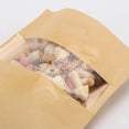 thumbnail image 4 of La cremallera vertical de la bolsa de papel kraft de 100 piezas puede volver a sellar los alimentos, 4 of 5